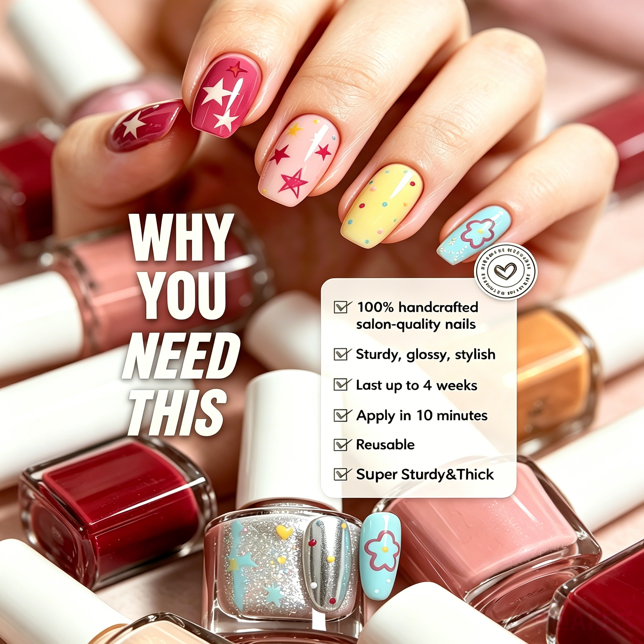 Kawaii  Dailly Style Press-on Nails